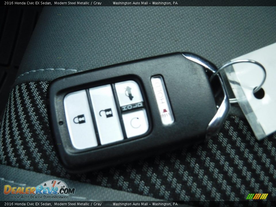 2016 Honda Civic EX Sedan Modern Steel Metallic / Gray Photo #22