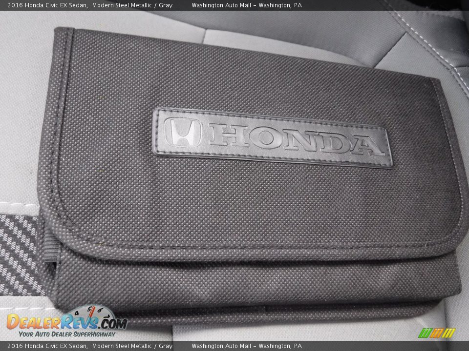 2016 Honda Civic EX Sedan Modern Steel Metallic / Gray Photo #23
