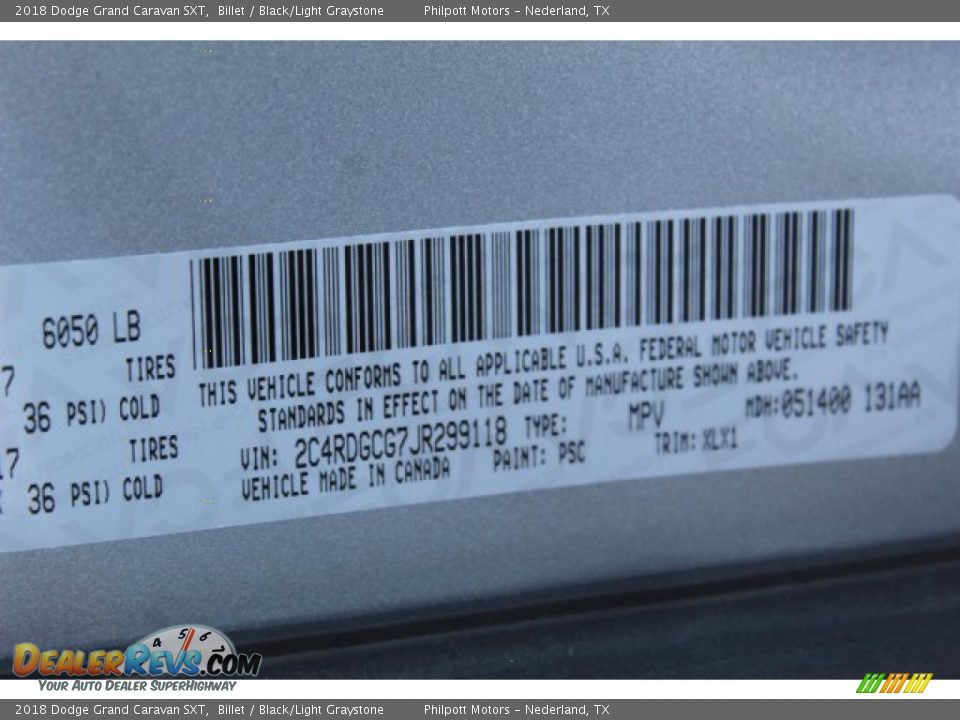 2018 Dodge Grand Caravan SXT Billet / Black/Light Graystone Photo #28
