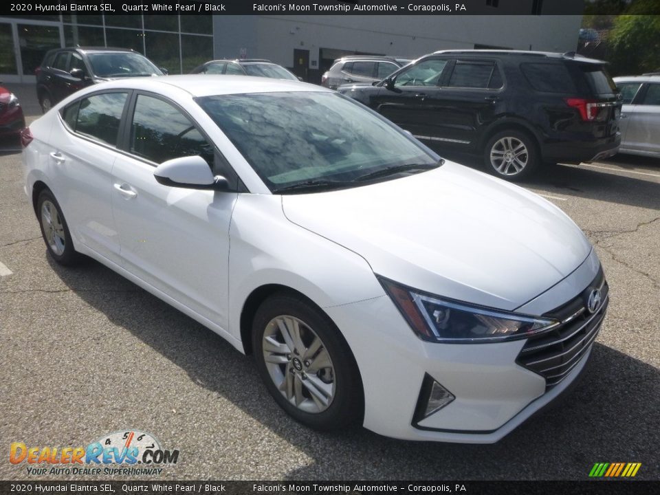 2020 Hyundai Elantra SEL Quartz White Pearl / Black Photo #3