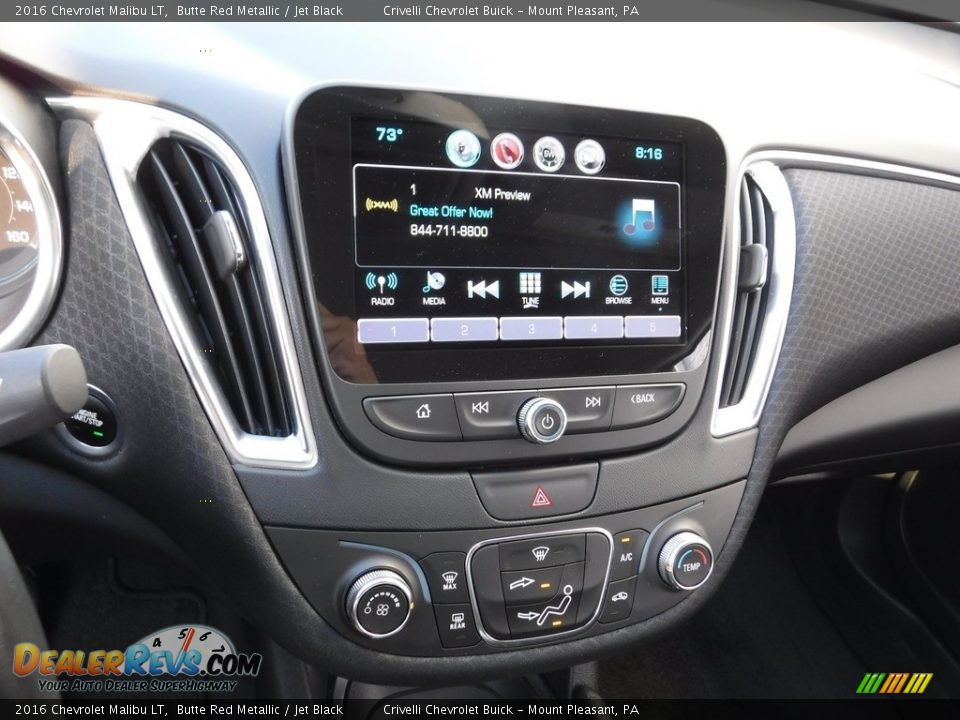 2016 Chevrolet Malibu LT Butte Red Metallic / Jet Black Photo #18