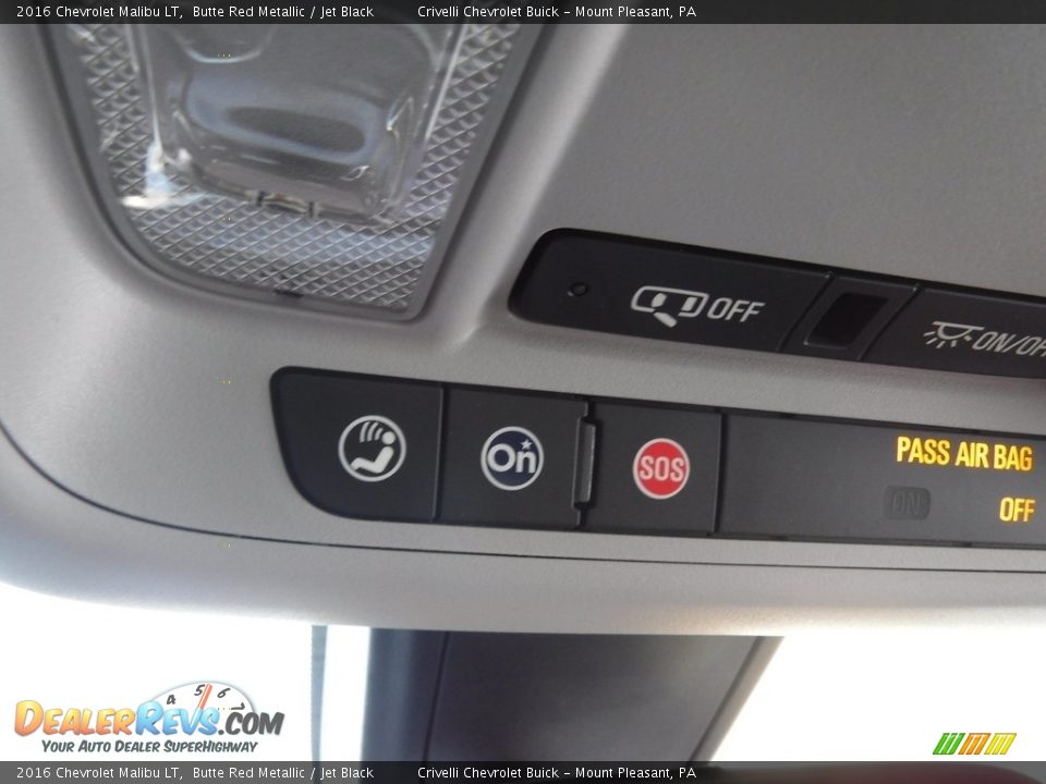 2016 Chevrolet Malibu LT Butte Red Metallic / Jet Black Photo #20