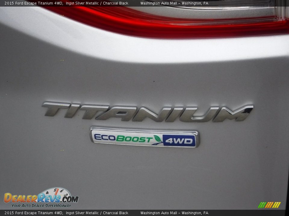 2015 Ford Escape Titanium 4WD Ingot Silver Metallic / Charcoal Black Photo #11