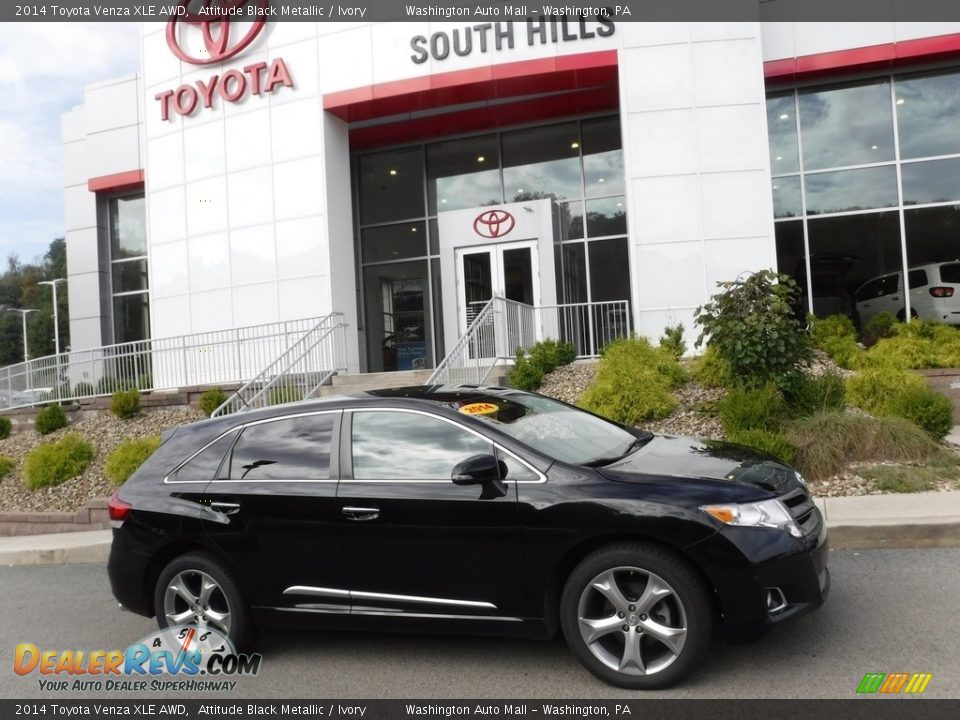 2014 Toyota Venza XLE AWD Attitude Black Metallic / Ivory Photo #2