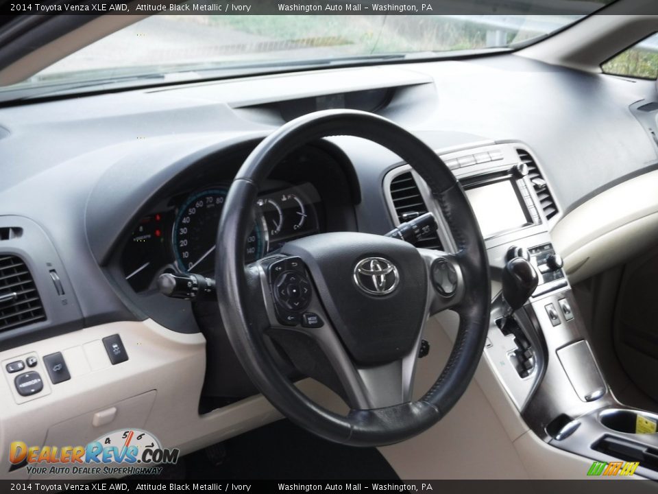 2014 Toyota Venza XLE AWD Attitude Black Metallic / Ivory Photo #10