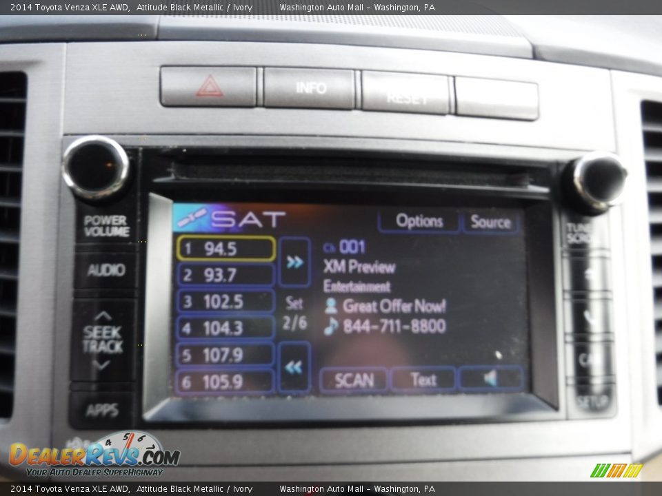 2014 Toyota Venza XLE AWD Attitude Black Metallic / Ivory Photo #18