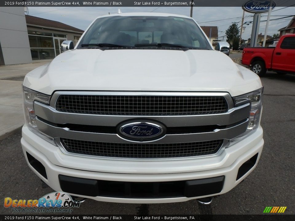 2019 Ford F150 Platinum SuperCrew 4x4 White Platinum / Black Photo #2