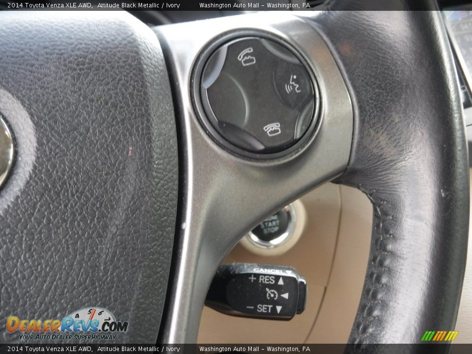 2014 Toyota Venza XLE AWD Attitude Black Metallic / Ivory Photo #21