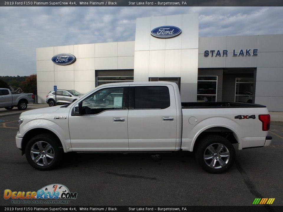 2019 Ford F150 Platinum SuperCrew 4x4 White Platinum / Black Photo #8