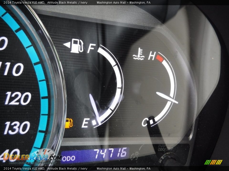 2014 Toyota Venza XLE AWD Attitude Black Metallic / Ivory Photo #28