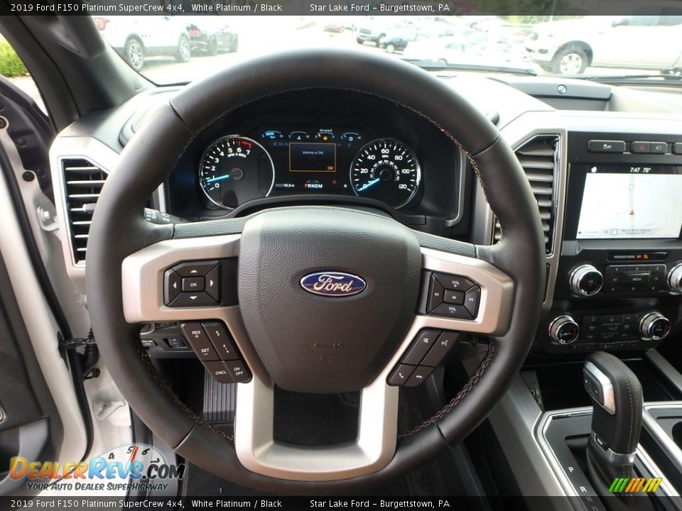 2019 Ford F150 Platinum SuperCrew 4x4 White Platinum / Black Photo #15