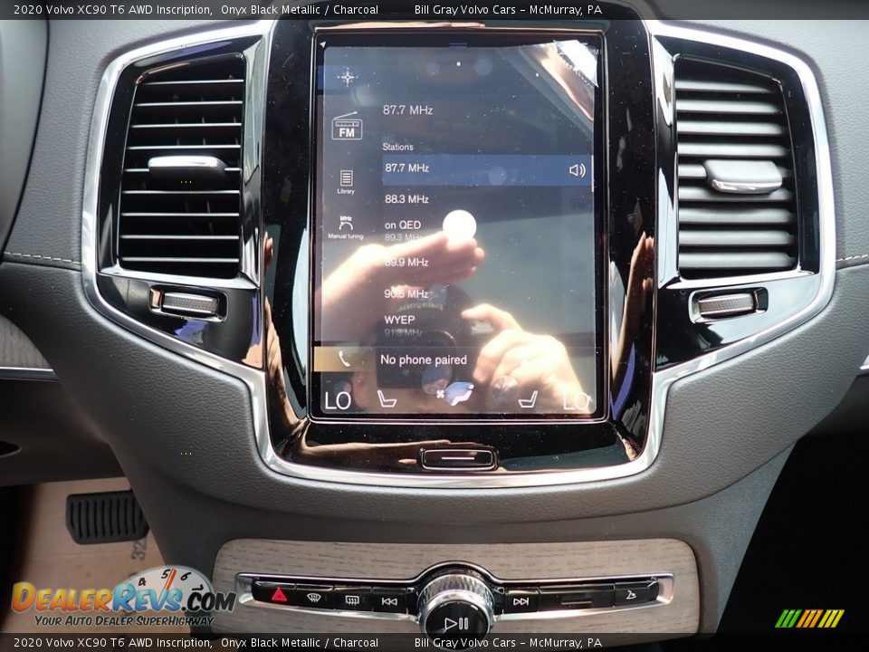 2020 Volvo XC90 T6 AWD Inscription Onyx Black Metallic / Charcoal Photo #15