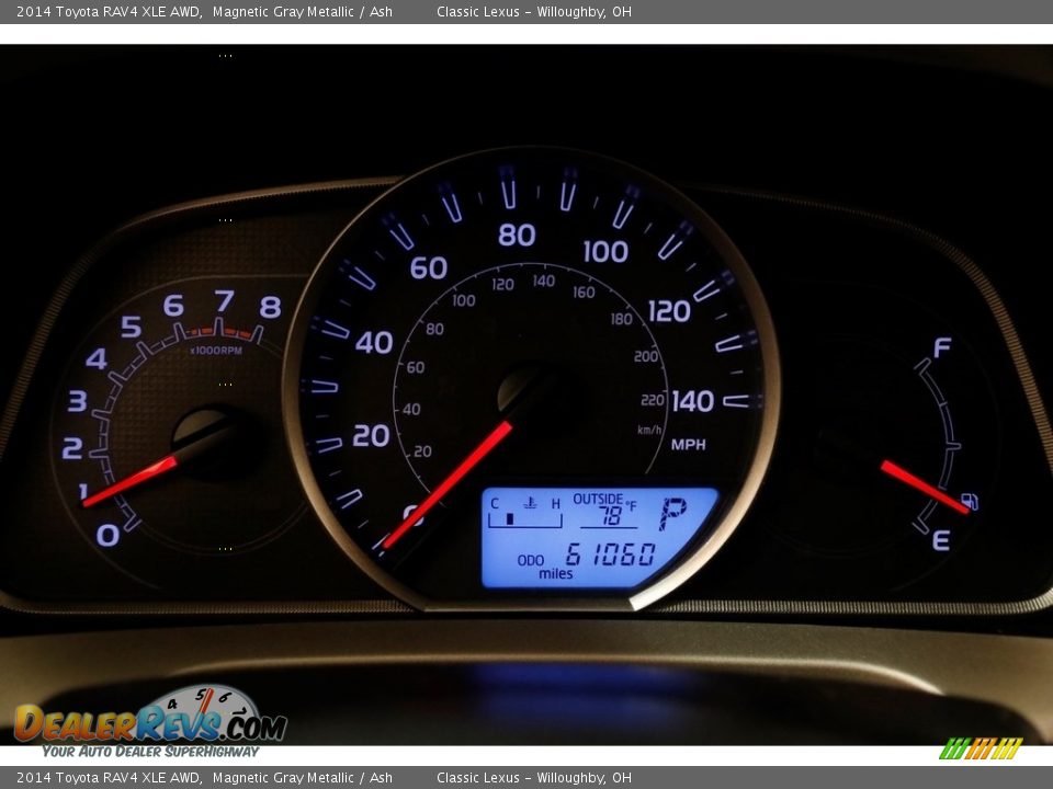 2014 Toyota RAV4 XLE AWD Magnetic Gray Metallic / Ash Photo #8