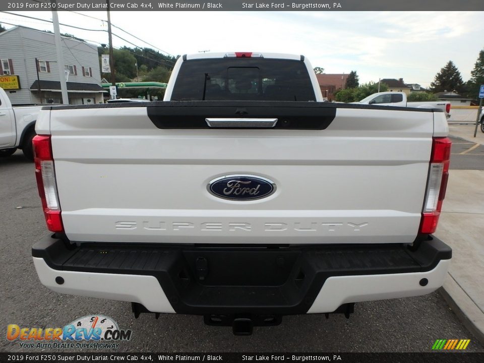 2019 Ford F250 Super Duty Lariat Crew Cab 4x4 White Platinum / Black Photo #6