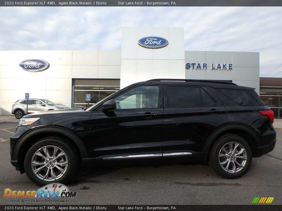 2020 Ford Explorer XLT 4WD Agate Black Metallic / Ebony Photo #1