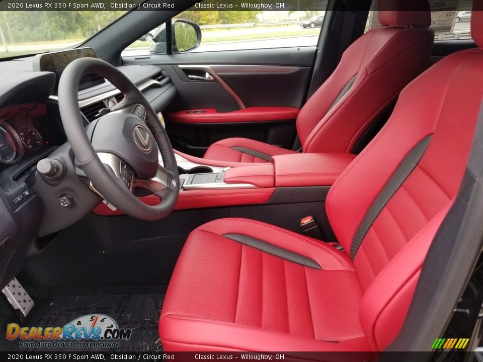 Circuit Red Interior - 2020 Lexus RX 350 F Sport AWD Photo #2