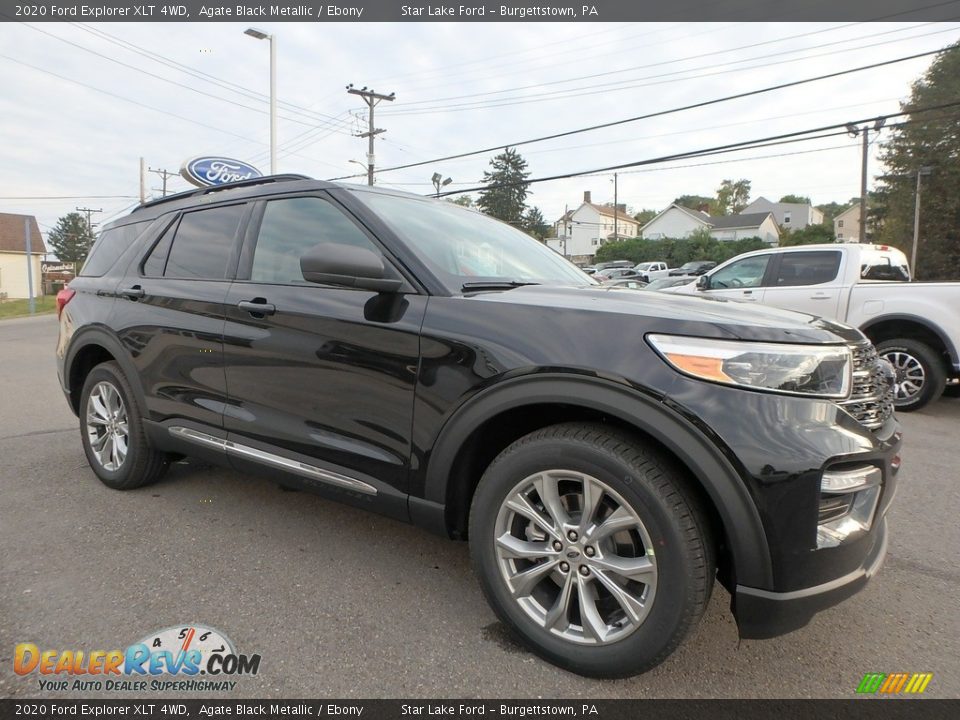 2020 Ford Explorer XLT 4WD Agate Black Metallic / Ebony Photo #3