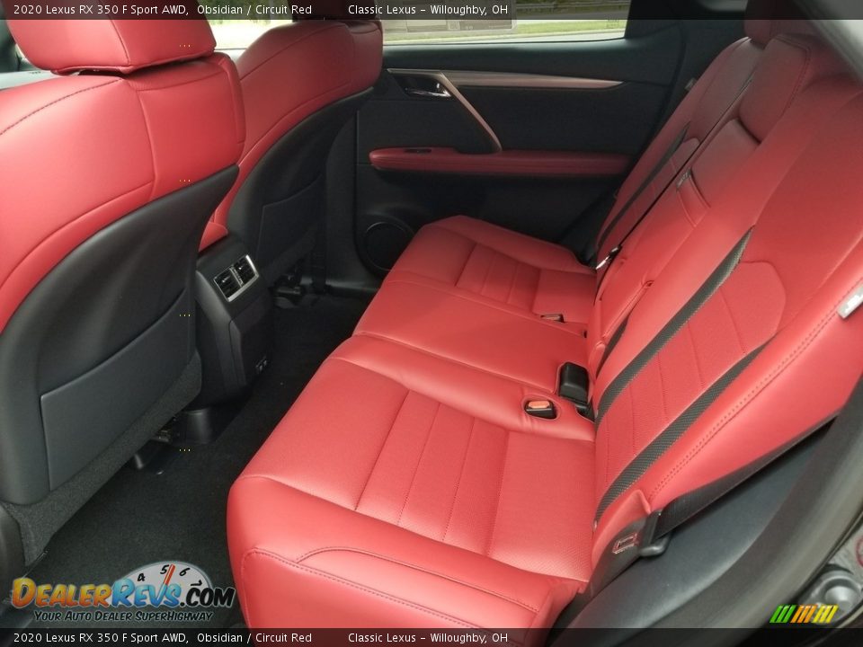 Rear Seat of 2020 Lexus RX 350 F Sport AWD Photo #3