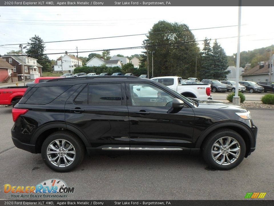 2020 Ford Explorer XLT 4WD Agate Black Metallic / Ebony Photo #4