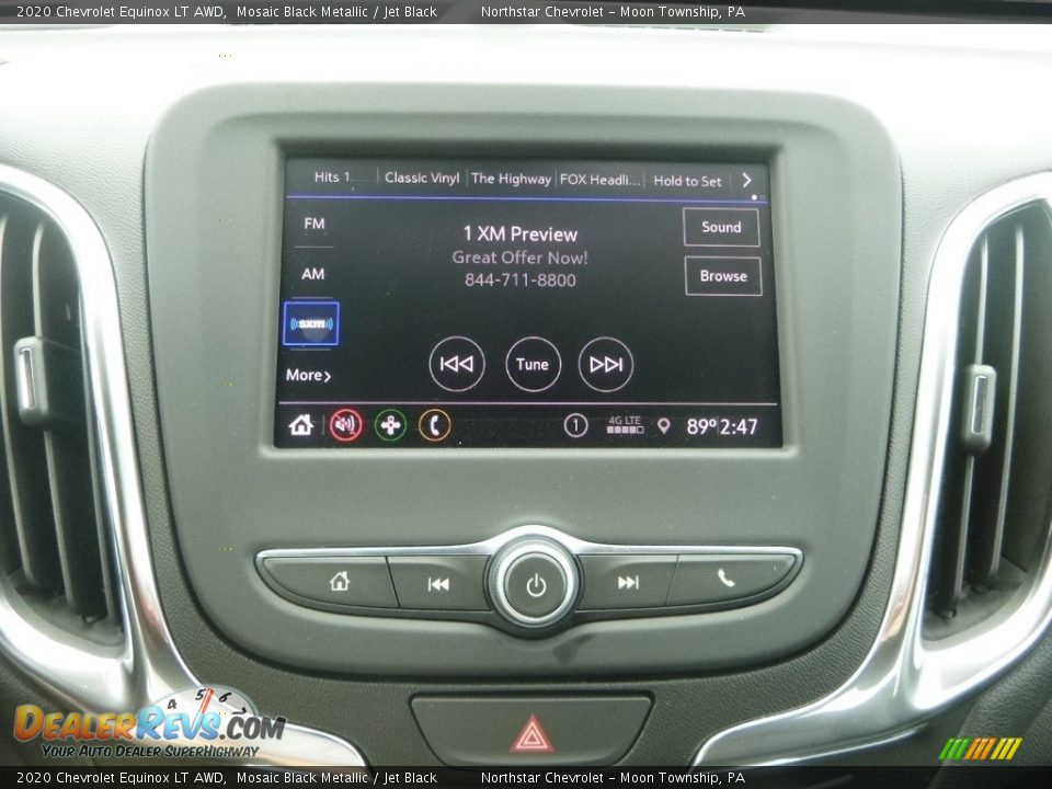 2020 Chevrolet Equinox LT AWD Mosaic Black Metallic / Jet Black Photo #17