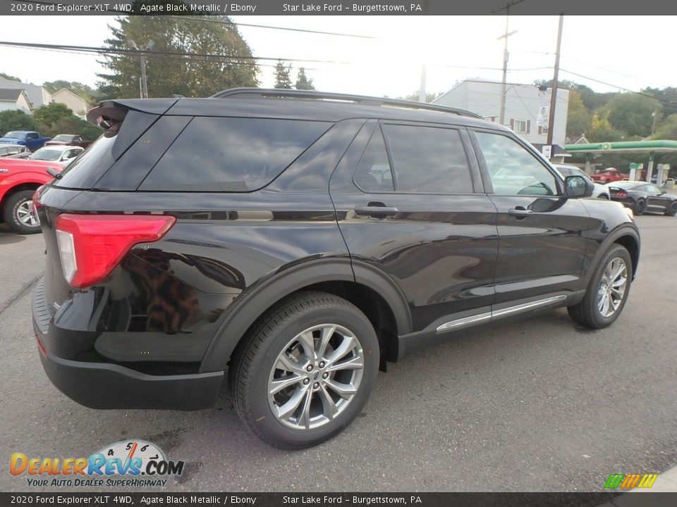 2020 Ford Explorer XLT 4WD Agate Black Metallic / Ebony Photo #5