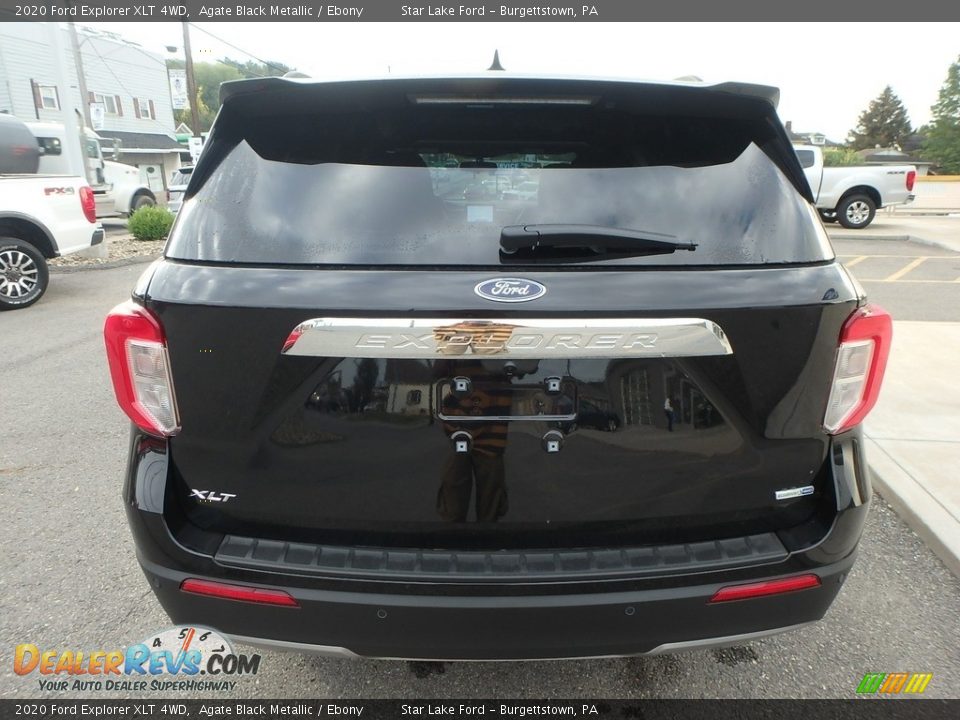 2020 Ford Explorer XLT 4WD Agate Black Metallic / Ebony Photo #6