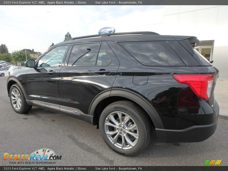 2020 Ford Explorer XLT 4WD Agate Black Metallic / Ebony Photo #8