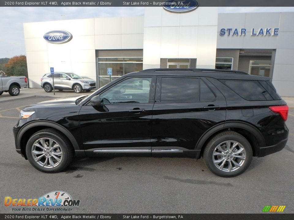 2020 Ford Explorer XLT 4WD Agate Black Metallic / Ebony Photo #9