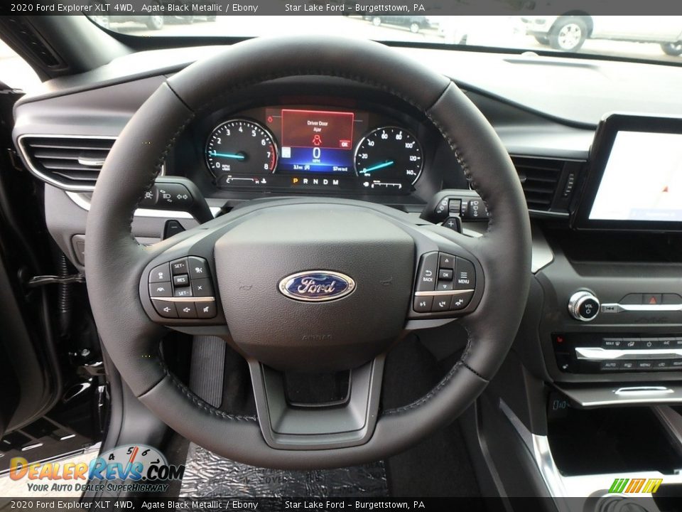 2020 Ford Explorer XLT 4WD Agate Black Metallic / Ebony Photo #16