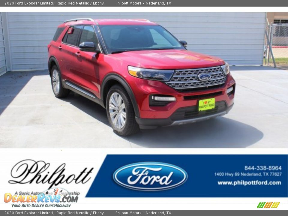 2020 Ford Explorer Limited Rapid Red Metallic / Ebony Photo #1