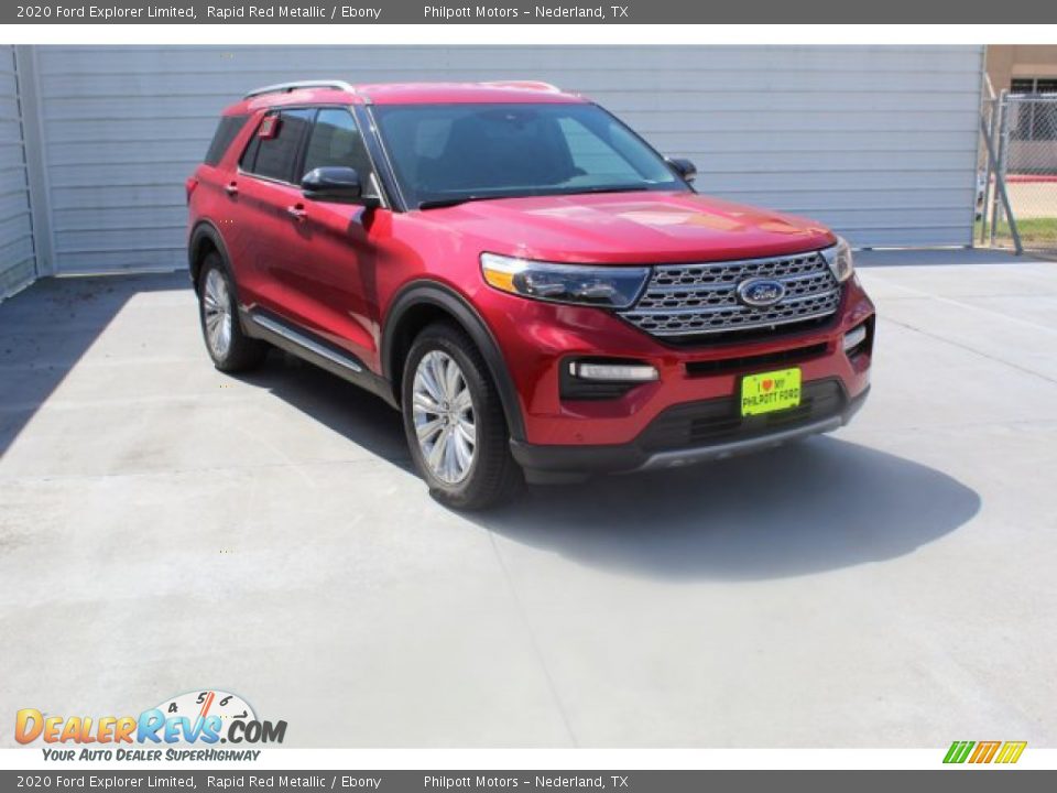 2020 Ford Explorer Limited Rapid Red Metallic / Ebony Photo #2
