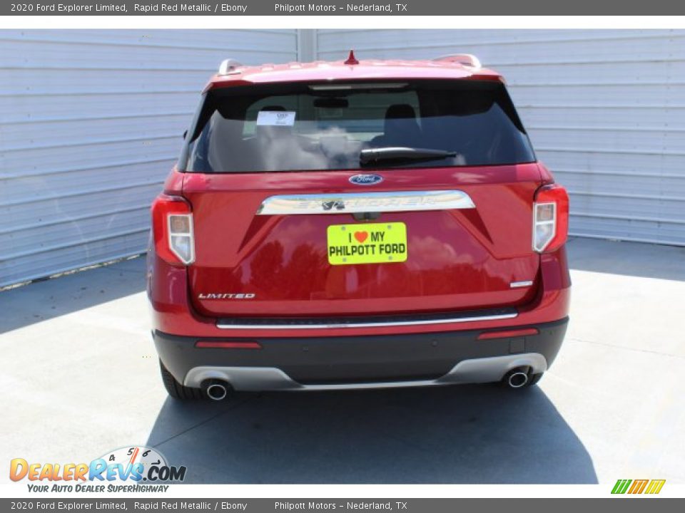 2020 Ford Explorer Limited Rapid Red Metallic / Ebony Photo #7