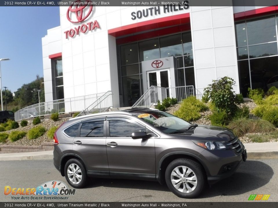 2012 Honda CR-V EX-L 4WD Urban Titanium Metallic / Black Photo #2