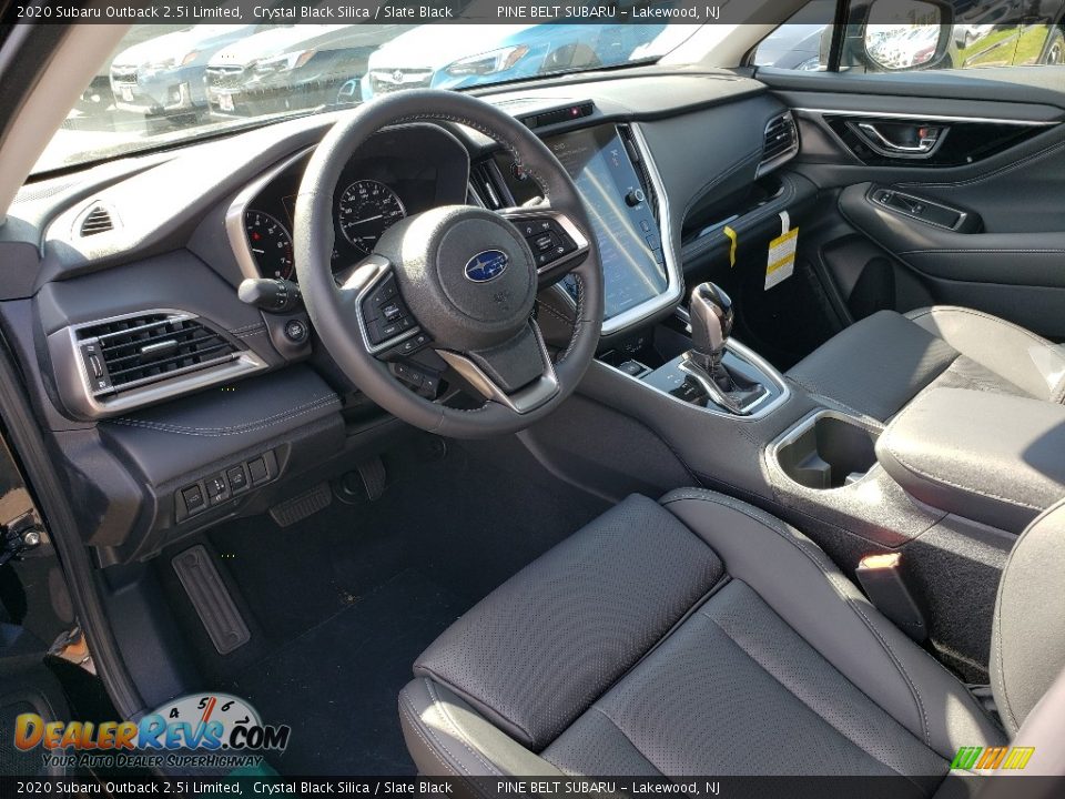 Slate Black Interior - 2020 Subaru Outback 2.5i Limited Photo #7
