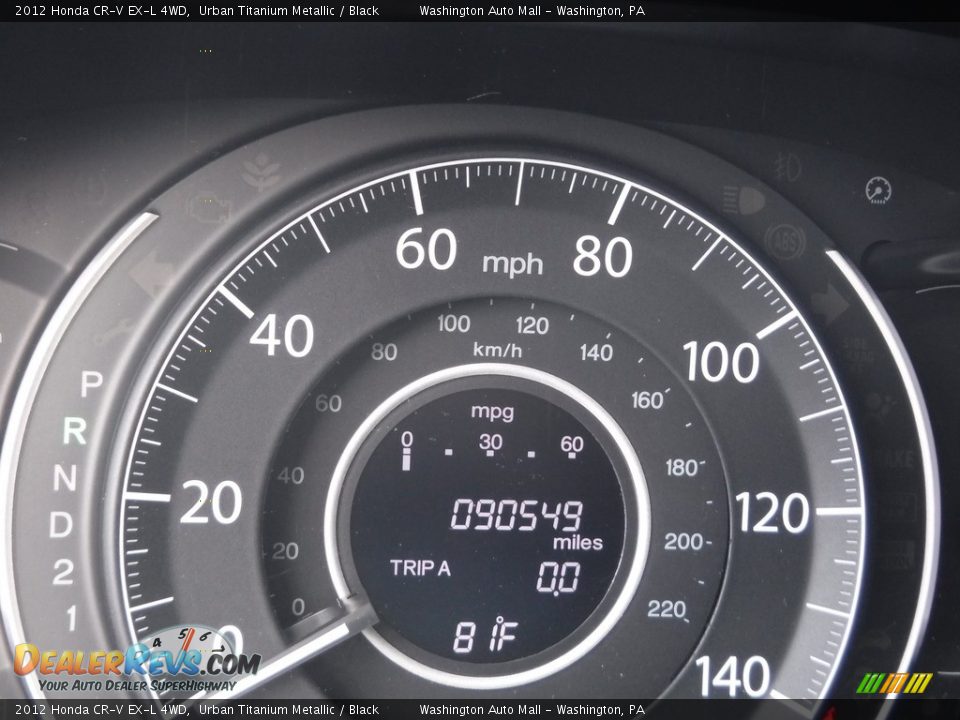 2012 Honda CR-V EX-L 4WD Urban Titanium Metallic / Black Photo #28