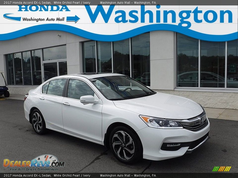 2017 Honda Accord EX-L Sedan White Orchid Pearl / Ivory Photo #1
