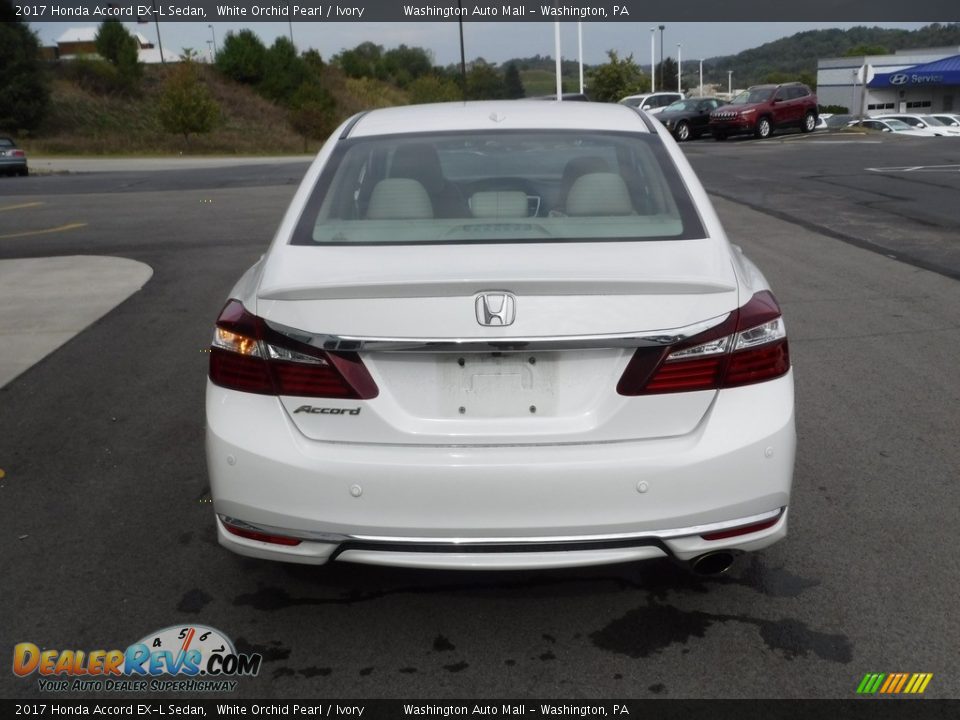 2017 Honda Accord EX-L Sedan White Orchid Pearl / Ivory Photo #9