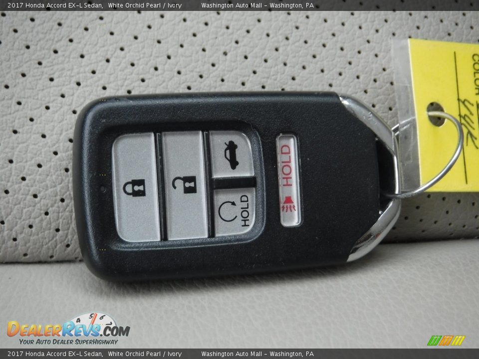 2017 Honda Accord EX-L Sedan White Orchid Pearl / Ivory Photo #24