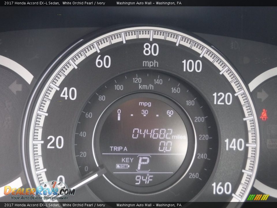 2017 Honda Accord EX-L Sedan White Orchid Pearl / Ivory Photo #27