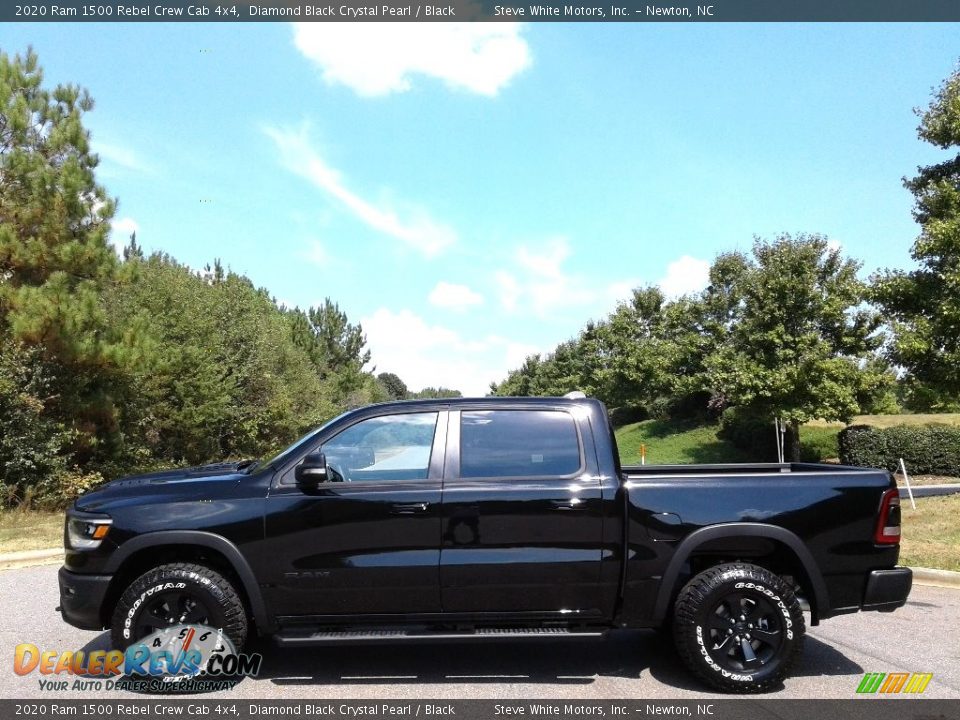 2020 Ram 1500 Rebel Crew Cab 4x4 Diamond Black Crystal Pearl / Black Photo #1