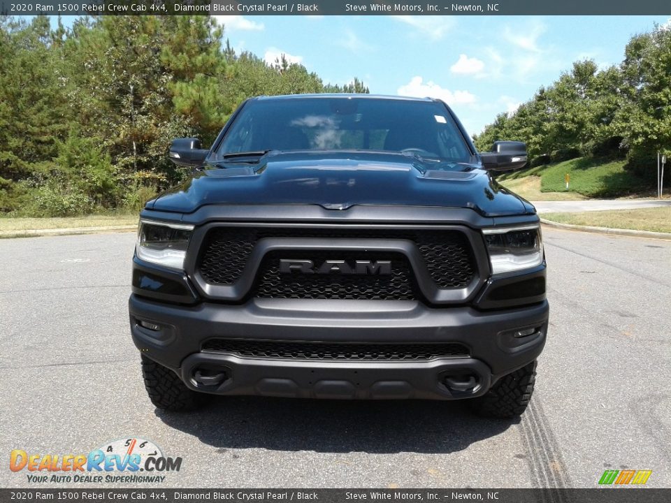 2020 Ram 1500 Rebel Crew Cab 4x4 Diamond Black Crystal Pearl / Black Photo #3