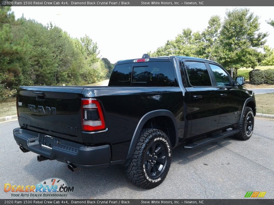 2020 Ram 1500 Rebel Crew Cab 4x4 Diamond Black Crystal Pearl / Black Photo #6