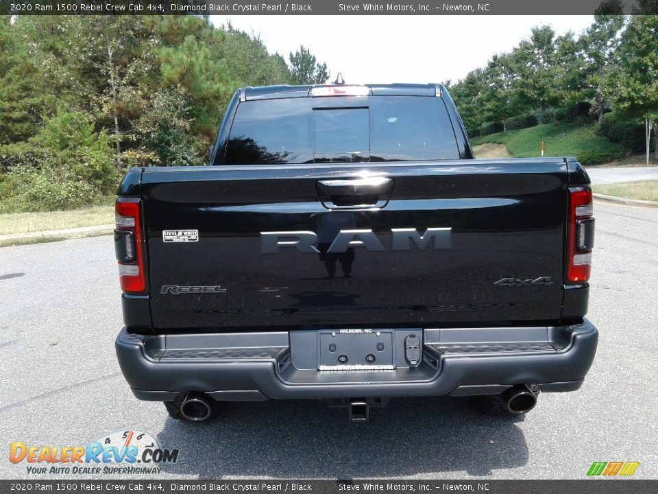 2020 Ram 1500 Rebel Crew Cab 4x4 Diamond Black Crystal Pearl / Black Photo #7