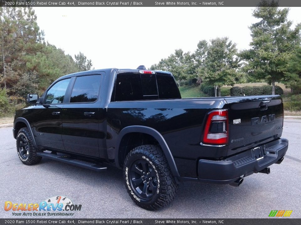 2020 Ram 1500 Rebel Crew Cab 4x4 Diamond Black Crystal Pearl / Black Photo #8