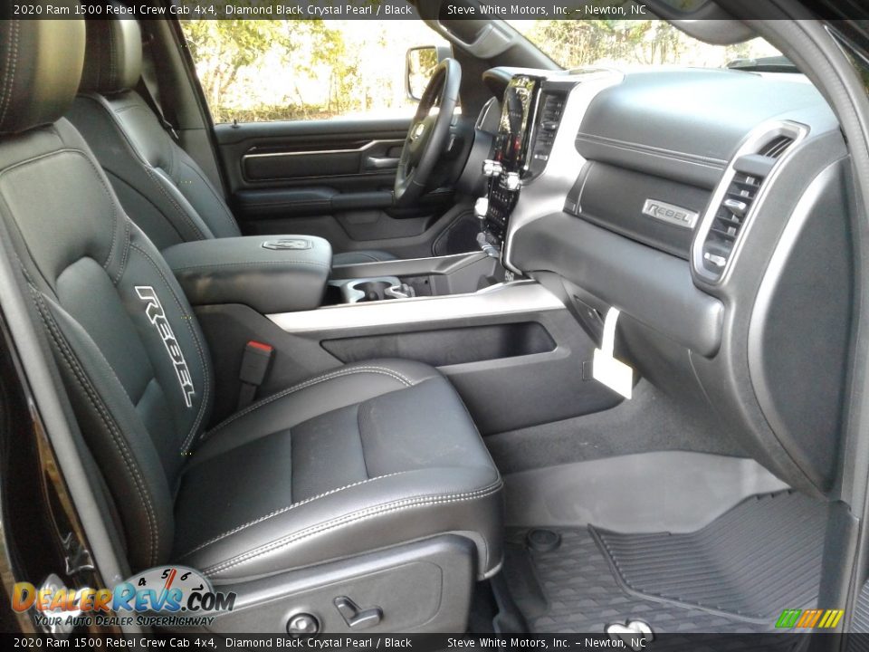 2020 Ram 1500 Rebel Crew Cab 4x4 Diamond Black Crystal Pearl / Black Photo #14