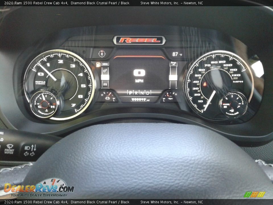 2020 Ram 1500 Rebel Crew Cab 4x4 Diamond Black Crystal Pearl / Black Photo #19