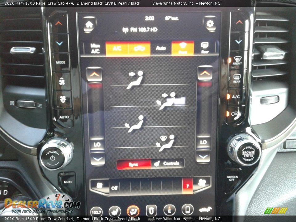 2020 Ram 1500 Rebel Crew Cab 4x4 Diamond Black Crystal Pearl / Black Photo #24