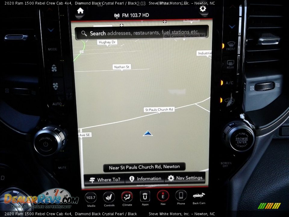 2020 Ram 1500 Rebel Crew Cab 4x4 Diamond Black Crystal Pearl / Black Photo #25