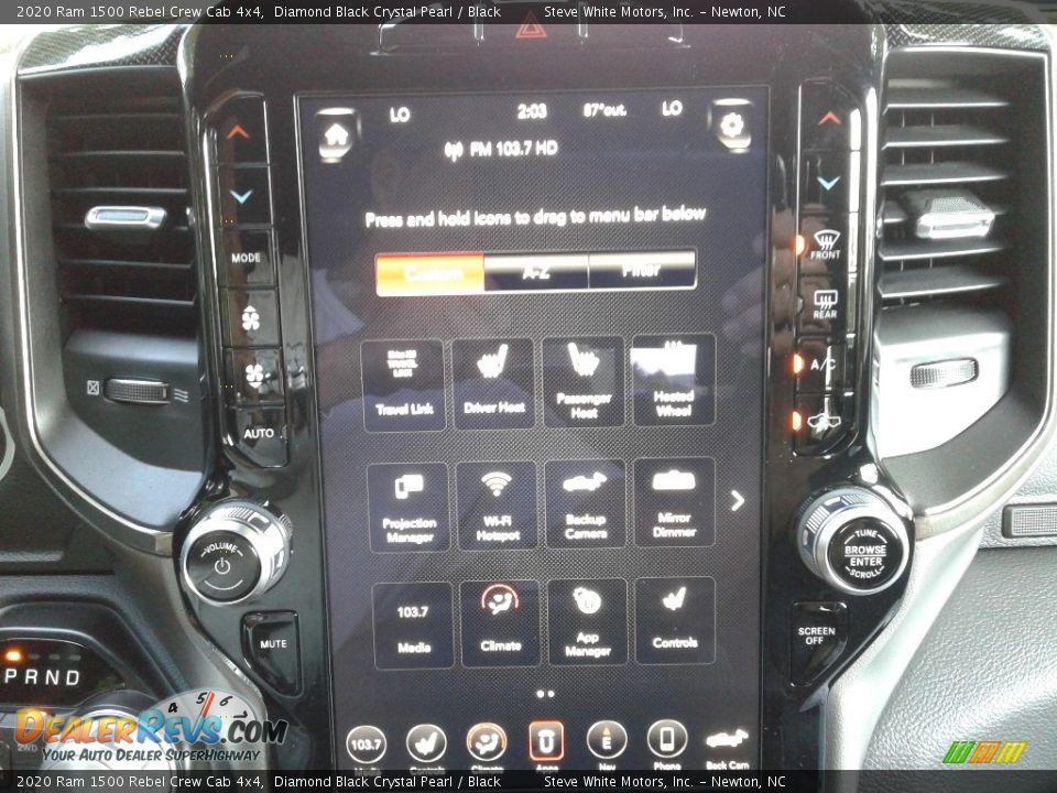 2020 Ram 1500 Rebel Crew Cab 4x4 Diamond Black Crystal Pearl / Black Photo #26