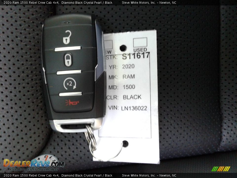 2020 Ram 1500 Rebel Crew Cab 4x4 Diamond Black Crystal Pearl / Black Photo #32